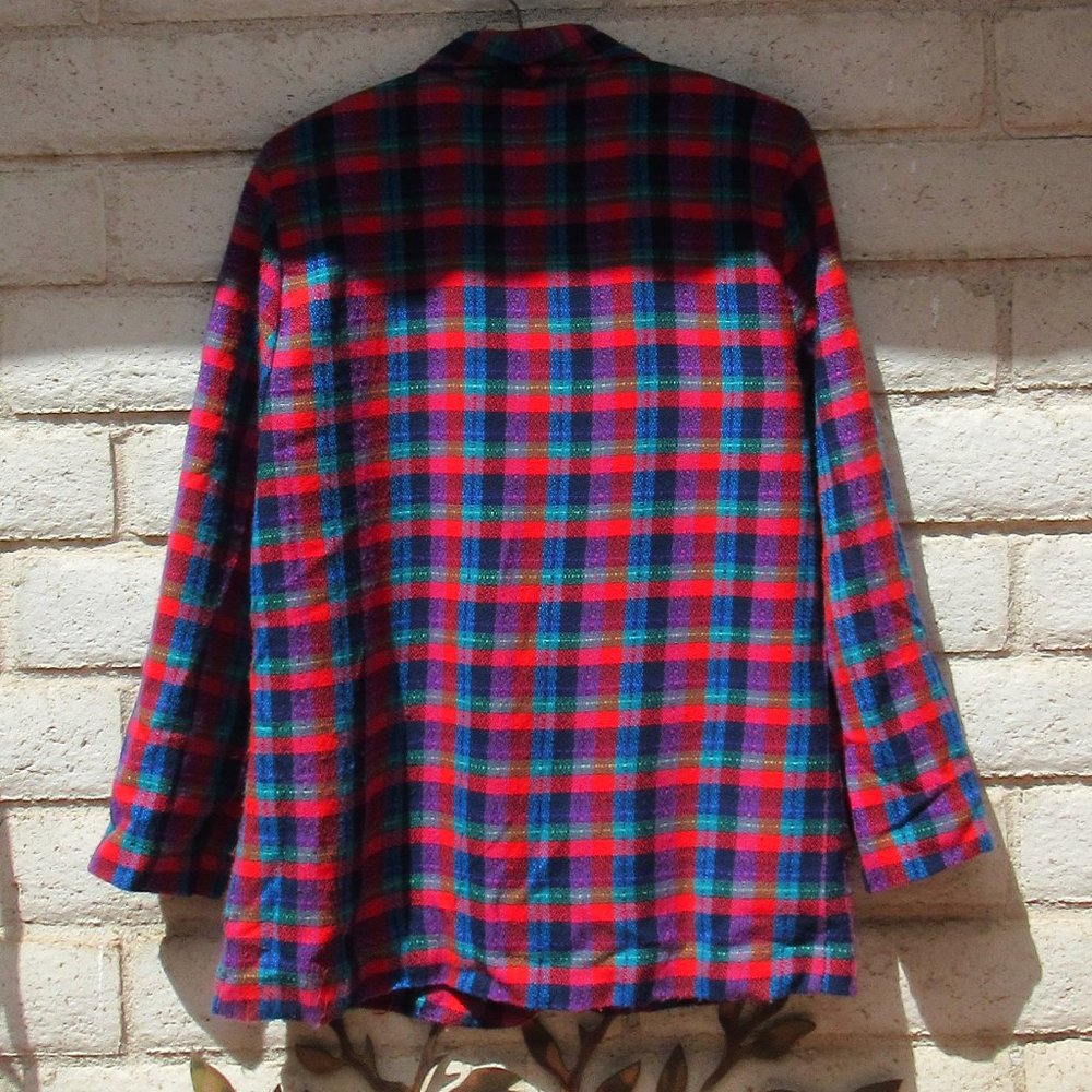 Intriguing Threads Vintage Checked Jacket Lined M… - image 4